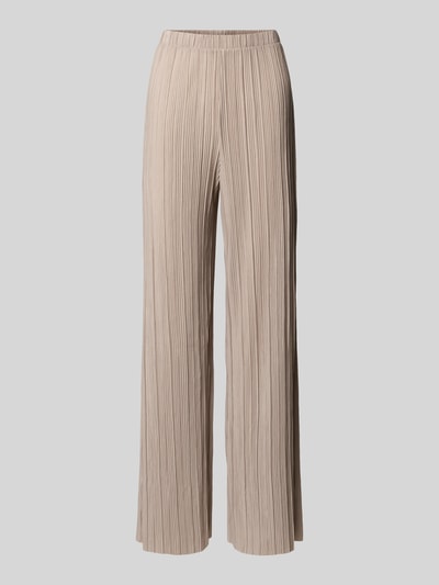 VILA Wide Leg Hose mit Plisseefalten Modell 'PLISA' Taupe 2