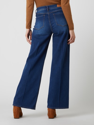 s.Oliver RED LABEL Wide leg high rise jeans met stretch, model 'Suri' Blauw - 5
