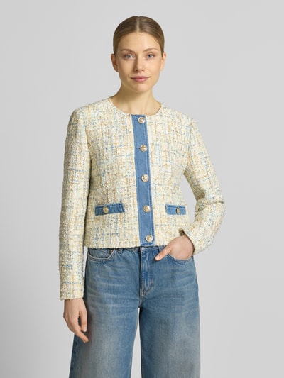 Liu Jo White Regular Fit Blazer in Bouclé-Optik Offwhite 4