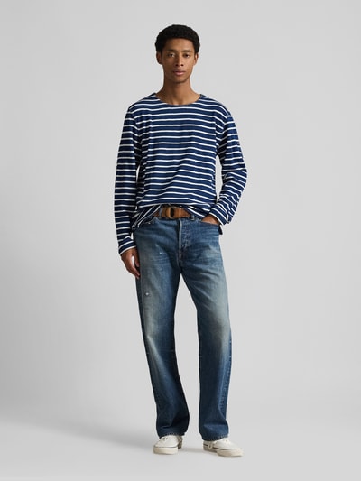 Polo Ralph Lauren bluzka z długim rękawem o kroju regular fit z detalem z logo Granatowy 1
