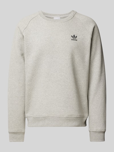 adidas Originals Sweatshirt mit Label-Stitching Hellgrau Melange 1