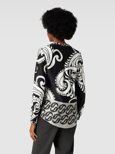 Emily Van den Bergh Blusenshirt mit Paisley-Muster und Tunikakragen Black 5