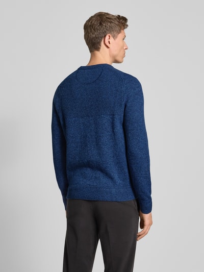 Brax Gebreide pullover met ribboorden, model 'Rick' Koningsblauw - 5