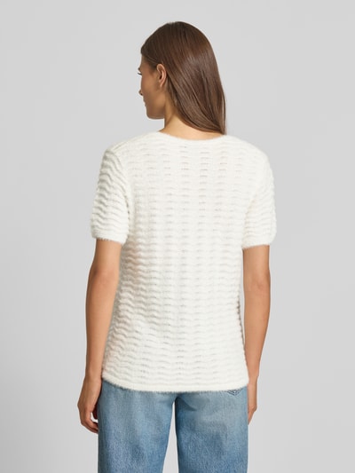 s.Oliver BLACK LABEL Regular Fit Strickshirt aus Viskose-Mix Offwhite 5