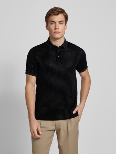 Emporio Armani Regular fit poloshirt met labelprint Zwart - 4