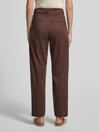 Jake*s Casual Chino aus Lyocell-Mix mit Eingrifftaschen Dunkelbraun 5