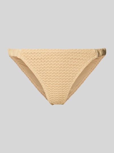 Produktfoto, Bikini-Slip mit Strukturmuster von Jake*s Casual in Beige, Material-Mix mit Stretch-Anteil, körpernahe Passform, elastischer Bund.