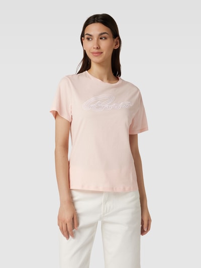 BOSS Orange T-Shirt mit Label-Stitching Modell 'Esummer' Rose 4