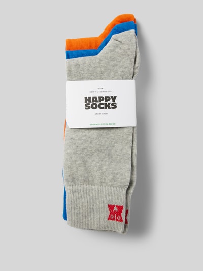 Happy Socks Socken mit Label-Print Orange 3