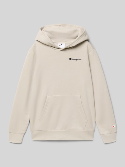 CHAMPION Hoodie met labelstitching en kangoeroezak Steengrijs - 1