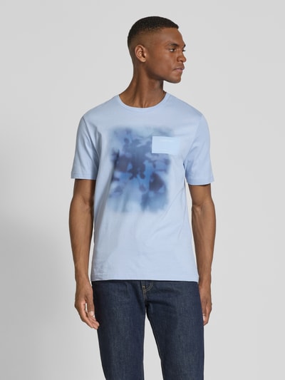 CK Calvin Klein Regular Fit T-Shirt aus reiner Baumwolle Hellblau 4