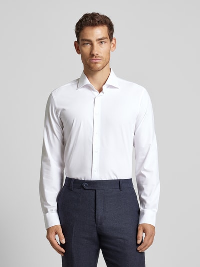 Eterna Slim fit zakelijk overhemd met kentkraag Wit - 4