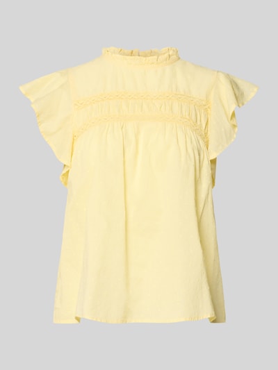 VERO MODA Regular Fit Blusentop aus reiner Baumwolle Modell 'TRINE' GELB 2