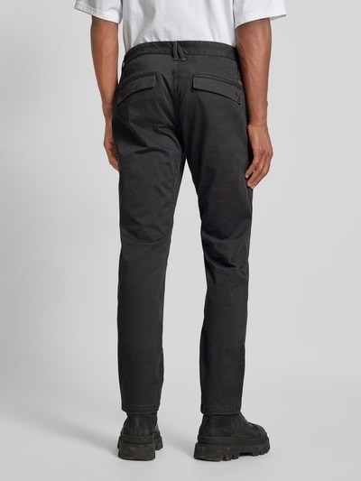 PME Legend Tapered fit chino met riemlussen, model 'American classic' Antraciet - 5