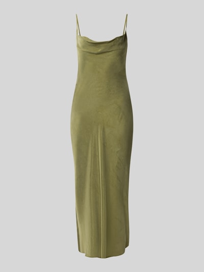 Produktfoto, Midikleid aus Lyocell-Mix mit Viskose-Anteil Modell 'Lina' von GUESS in Olivgrün, Slim Fit, glatte Textur, Allover-Paisley-Print