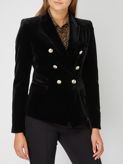 Joseph Janard Blazer aus Samt mit 2-reihiger Knopfleiste  Black 3