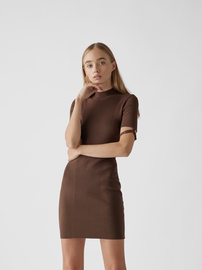 Jacquemus Strickkleid in Midilänge Dunkelbraun 4