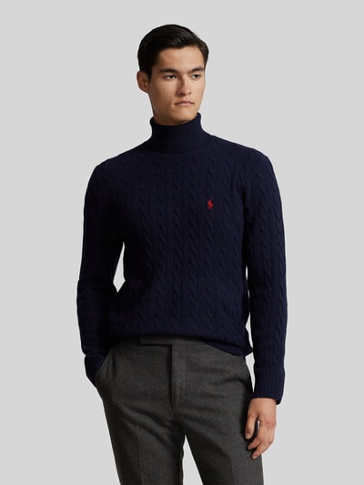 Polo Ralph Lauren Slim Fit Pullover aus Woll-Kaschmir-Mix Marine 4