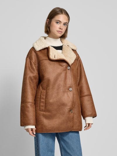 Pepe Jeans Mantel mit Umlegekragen Modell 'CARLA' Camel 4