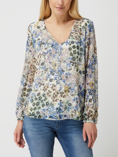 Esprit Collection Blusenshirt mit floralem Muster Ecru 4