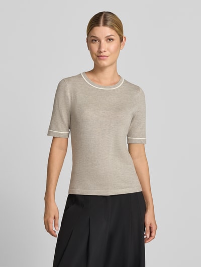 Christian Berg Woman Selection Pullover aus Viskose-Mix in Strick-Optik Beige Melange 4