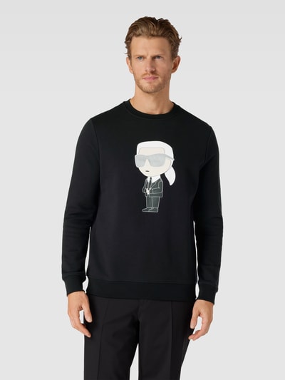 Karl Lagerfeld Sweatshirt met labelprint Zwart - 4