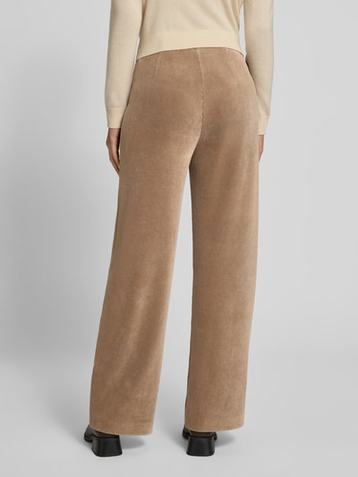 Raffaello Rossi Spodnie sztruksowe z szeroką nogawką model ‘ELAINE’ Szarobrązowy 5