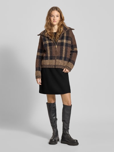 Pieces Eng anliegender Mini-Rock mit Woll-Anteil Modell 'MALOU' Black 1