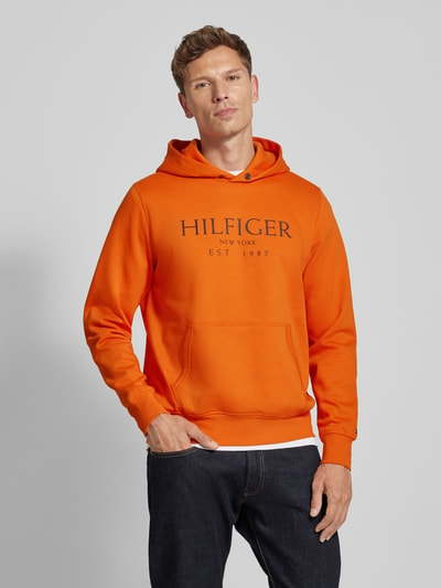 Tommy Hilfiger Hoodie met labelprint Oranje - 4