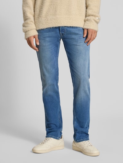 Replay Tapered Fit Jeans im Used-Look Modell 'GROVER' Jeansblau 4