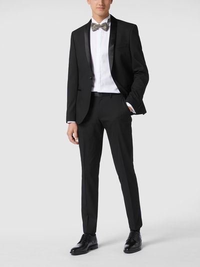 Jake*s Slim Fit Smoking-Hemd aus Twill Weiß 1