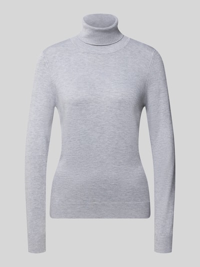 Christian Berg Woman Longsleeve mit Rollkragen Hellgrau Melange 1