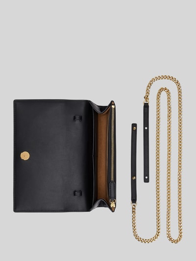 Lauren Ralph Lauren Schoudertas van echt leer met afneembare schouderketting Zwart - 3