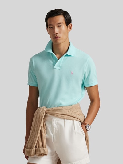 Polo Ralph Lauren Slim fit Poloshirt van puur katoen Aquablauw - 4