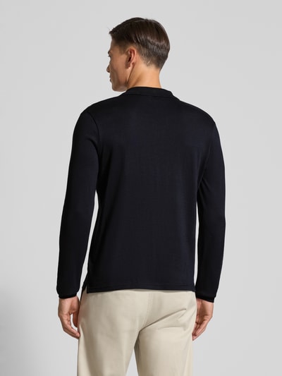 Cinque Regular fit poloshirt met V-hals, model 'BOLLO' Donkerblauw - 5