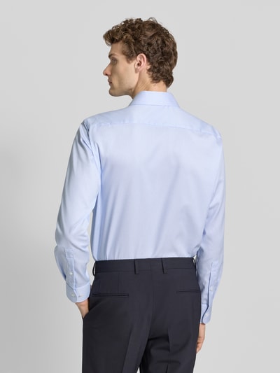 Christian Berg Men Regular fit zakelijk overhemd van premium materiaal met haaikraag Bleu - 5