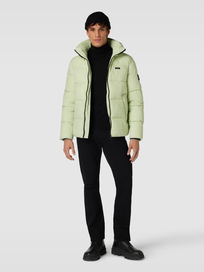 CK Calvin Klein Steppjacke mit Kapuze und Storm Cuffs Neon Gruen 1