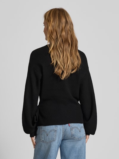 Pieces Regular fit gebreid jack met wol, model 'MALOU'  - 5