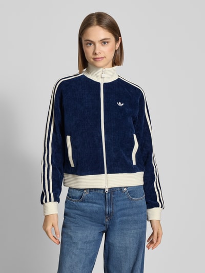 adidas Originals Sweatjack met opstaande kraag en labelstitching Donkerblauw - 4