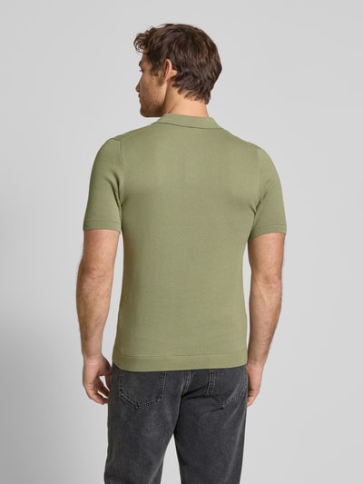 Drykorn Slim fit poloshirt met structuurmotief, model 'TRITON' Leem - 5
