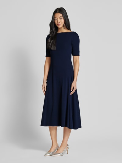 Lauren Ralph Lauren Midi-jurk met boothals, model 'MUNZIE' Marineblauw - 1