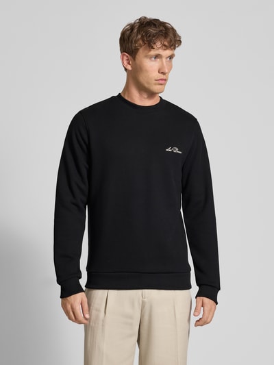 Les Deux Bluza z prążkowanymi wykończeniami model ‘Diaz’ Czarny 4