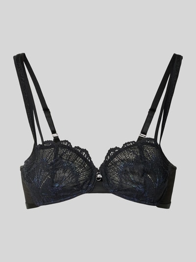 Triumph Balconettebeha met kant, model 'Palina Moonlight Kiss' Zwart - 1