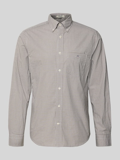 GANT Regular Fit Freizeithemd aus reiner Baumwolle Taupe 1