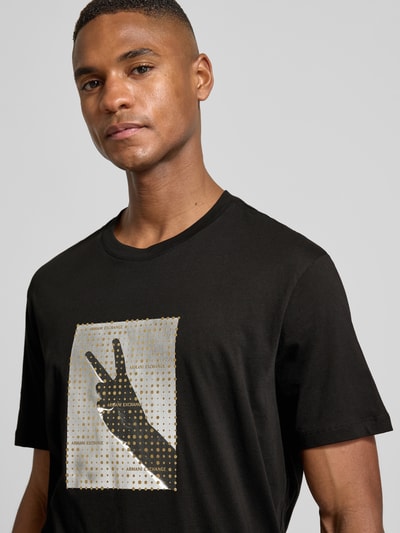 ARMANI EXCHANGE T-shirt met motiefprint Zwart - 3