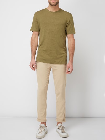 Selected Homme Slim fit chino met geweven motief Beige gemêleerd - 1