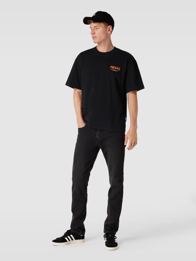PEQUS T-Shirt aus Baumwolle mit Label-Detail Black 1