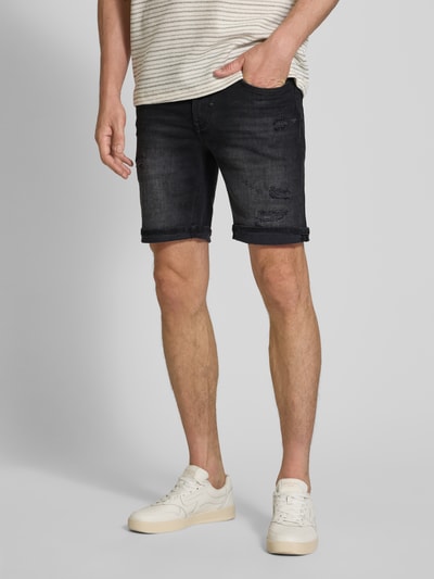 Antony Morato Skinny fit korte jeans in destroyed-look Zwart - 4