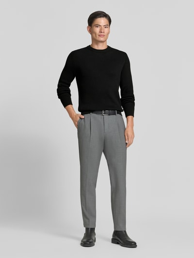 MCNEAL Regular Fit Strickpullover aus Baumwoll-Mix Black 1