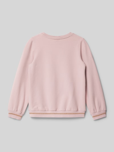 s.Oliver RED LABEL Regular Fit Sweatshirt aus weichem Baumwoll-Mix mit Glitzer- und Pailletendetails Rosa 3